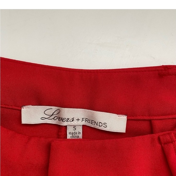 Lovers + Friends || Tempo Skinny Pants High Waisted Red Small - Picture 3 of 3